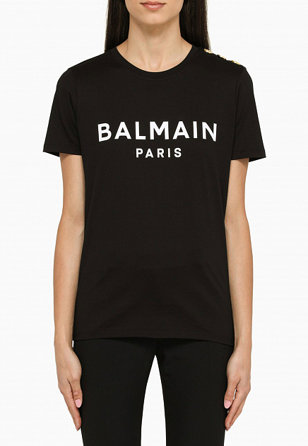 Футболка с логотипом  BALMAIN