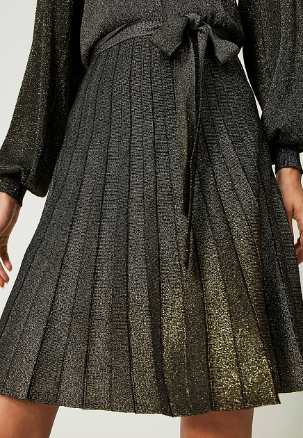 Платье TWINSET Milano  - Вискоза, Полиэстер - цвет черный