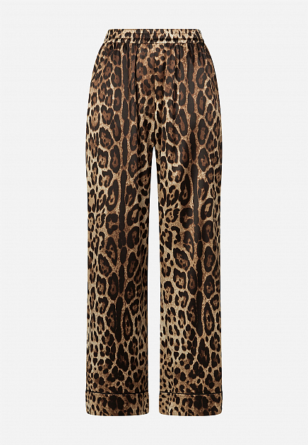 Широкие брюки с леопардовым принтом DOLCE&GABBANA