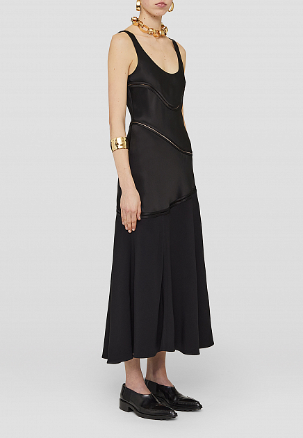Платье JIL SANDER  - Ацетат - цвет черный