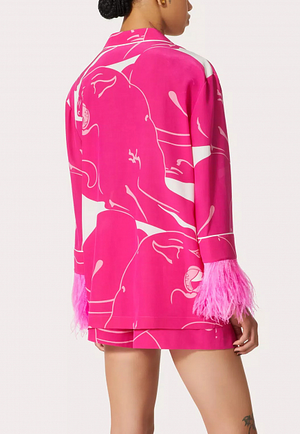 Рубашка VALENTINO  - Шелк - цвет розовый