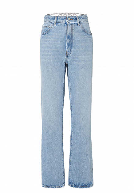 Прямые джинсы с цепочкой из страз GCDS