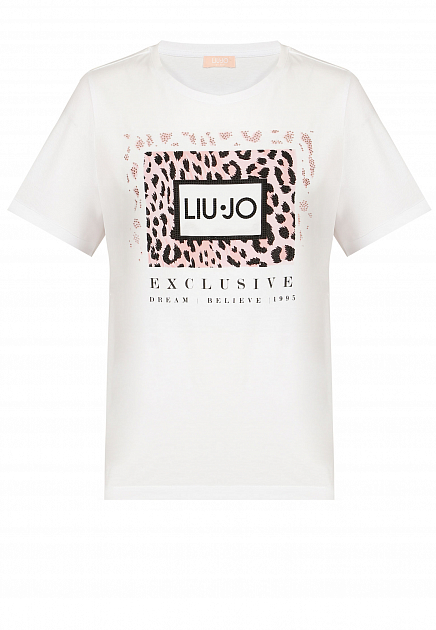 Хлопковая футболка с логотипом  LIU JO