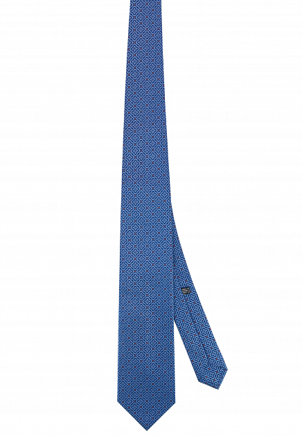 Синий галстук с принтом STEFANO RICCI - ИТАЛИЯ