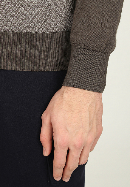Пуловер DORIANI  - Шерсть, Шелк - цвет коричневый