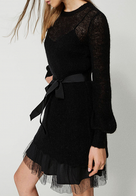 Платье TWINSET Milano  - Полиамид, Шерсть, Мохер - цвет черный