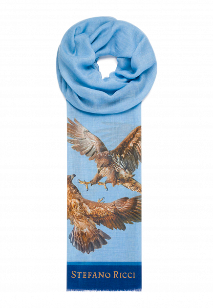 Кашемировый шарф с принтом STEFANO RICCI