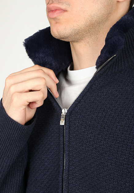 Пуловер CASTELLO d'ORO  - Шерсть, Кашемир - цвет синий