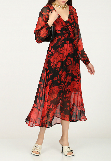 Платье LIU JO  - Вискоза, Шелк - цвет красный