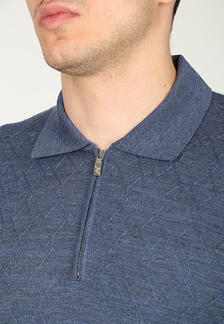 Пуловер CASTELLO d'ORO  - Шерсть - цвет синий