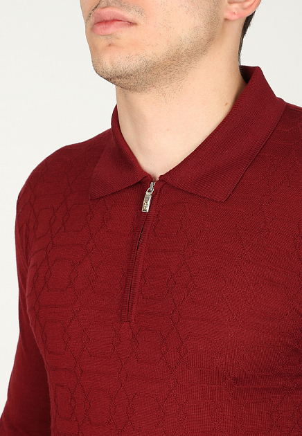 Пуловер CASTELLO d'ORO  - Шерсть, Шелк - цвет бордовый