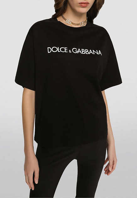 Футболка DOLCE&GABBANA  - Хлопок - цвет черный