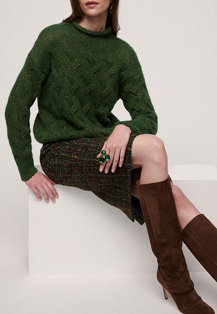 Пуловер LUISA SPAGNOLI  - Вискоза, Альпака - цвет зеленый