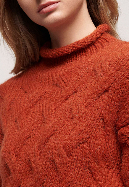 Пуловер LUISA SPAGNOLI  - Вискоза, Альпака - цвет оранжевый