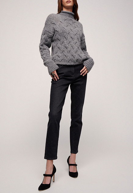 Пуловер LUISA SPAGNOLI  - Вискоза, Альпака - цвет серый