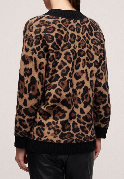 Пуловер с леопардовым принтом LUISA SPAGNOLI - ИТАЛИЯ