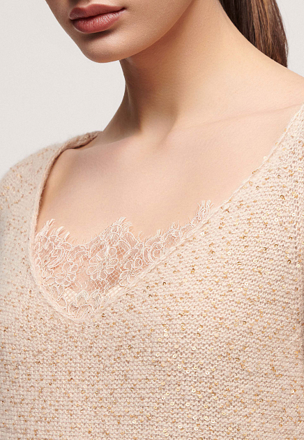 Пуловер LUISA SPAGNOLI  - Полиэстер - цвет бежевый