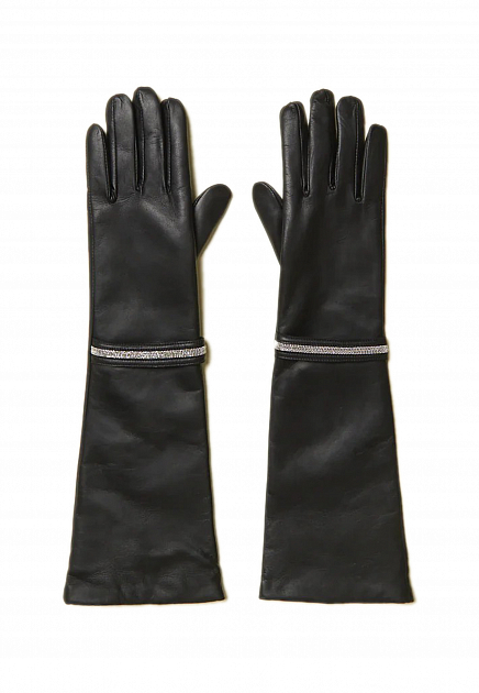 Кожаные перчатки с нитями монили PESERICO AUREA