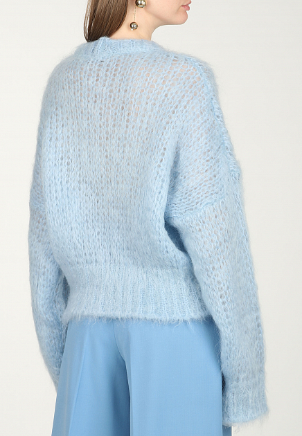 Пуловер No21  - Мохер - цвет голубой