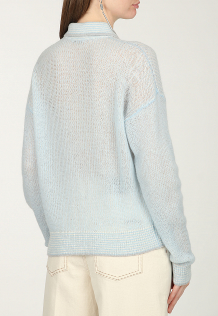 Пуловер PESERICO  - Альпака Сури - цвет голубой