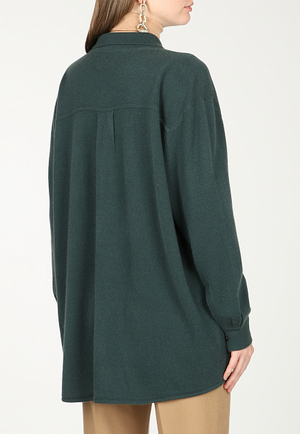 Рубашка ALLUDE  - Шерсть, Кашемир - цвет зеленый