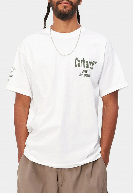 Хлопковая футболка свободного кроя CARHARTT WIP