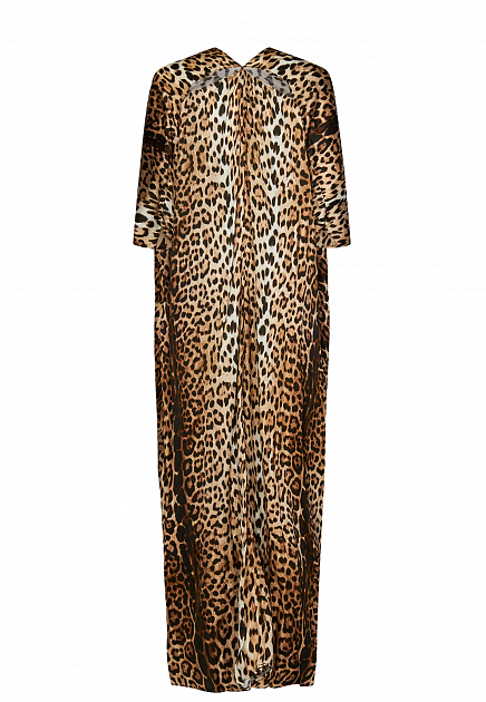 Платье свободного кроя с принтом Leopard ROBERTO CAVALLI - ИТАЛИЯ