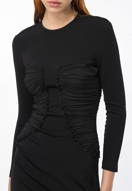 Платье PINKO  - Вискоза, Полиамид - цвет черный