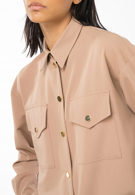 Рубашка PINKO  - Полиэстер - цвет коричневый