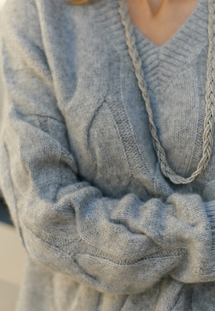 Пуловер ALLUDE  - Кашемир - цвет серый