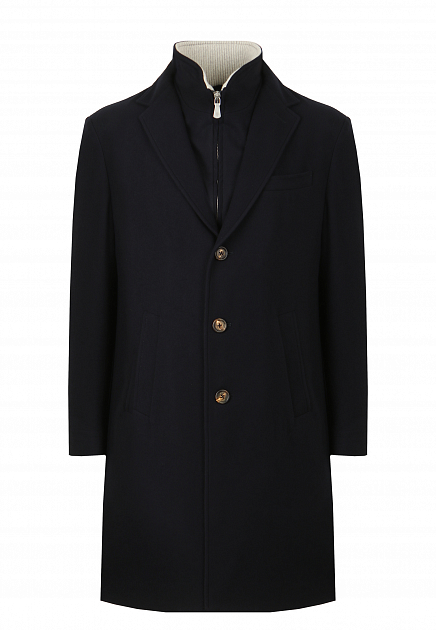 Комбинированное пальто из шерсти ELEVENTY