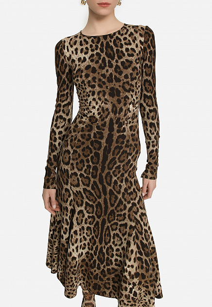 Платье DOLCE&GABBANA  - Вискоза - цвет леопардовый