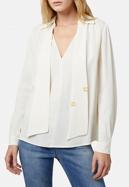 Блуза ELISABETTA FRANCHI  - Вискоза - цвет белый