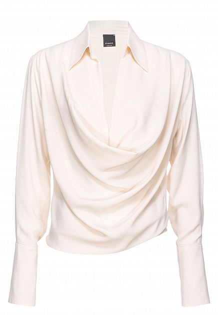 Блуза из смесового шёлка с драпировкой PINKO