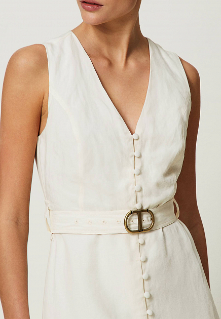 Платье TWINSET Milano  - Лиоцелл - цвет белый