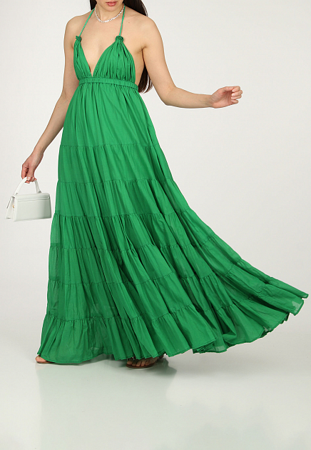 Платье ERIKA PENA  - Хлопок - цвет зеленый