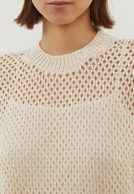 Пуловер PESERICO  - Хлопок - цвет бежевый