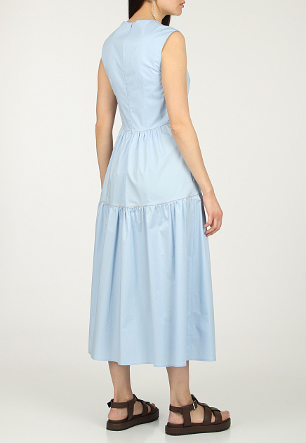 Платье PESERICO  - Хлопок - цвет голубой