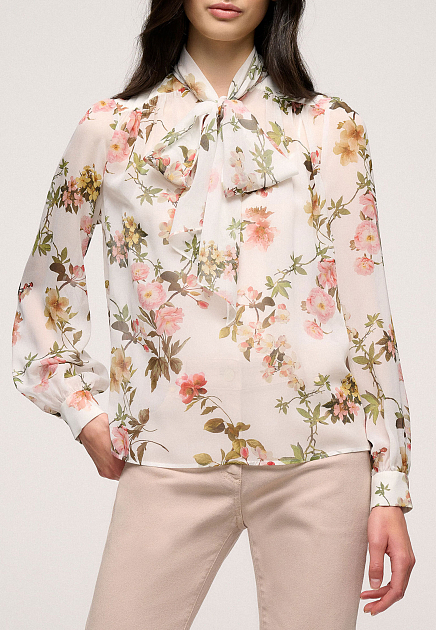 Блуза из шёлка с цветочным принтом  LUISA SPAGNOLI
