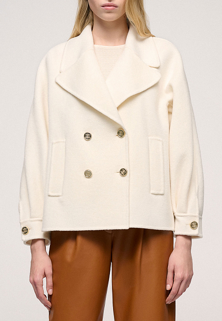 Двубортное пальто с широкими лацканами  LUISA SPAGNOLI