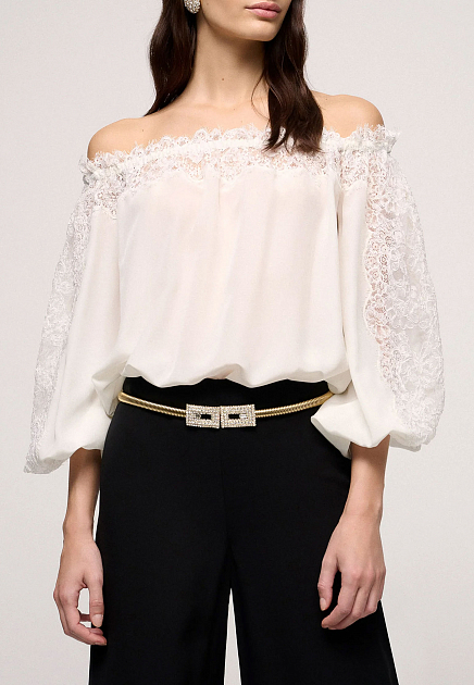 Блуза с кружевными вставками  LUISA SPAGNOLI