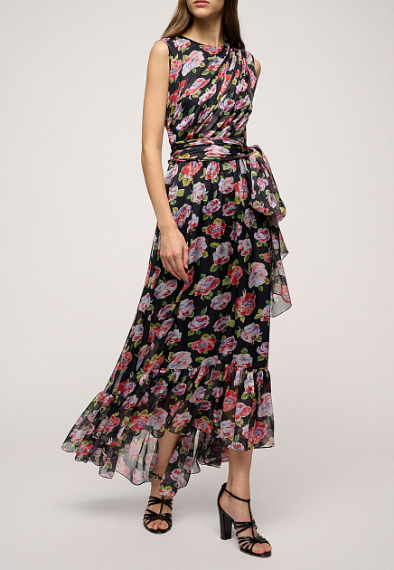 Платье с цветочным принтом  LUISA SPAGNOLI