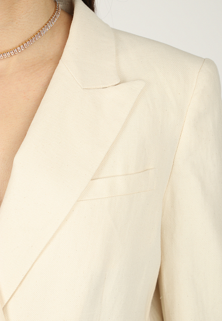 Пиджак TWINSET Milano  - Хлопок, Лён - цвет белый