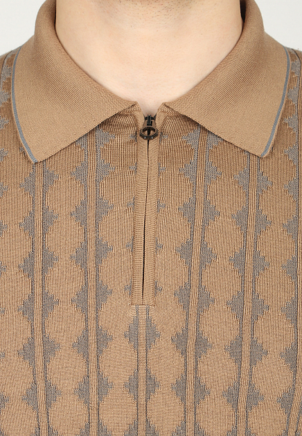 Рубашка-поло с геометрическим орнаментом STEFANO RICCI