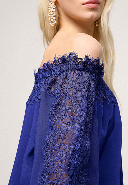 Блуза LUISA SPAGNOLI  - Шелк - цвет синий