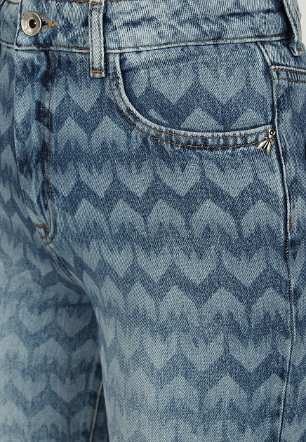 Укороченные джинсы со сплошным принтом Monogram PATRIZIA PEPE