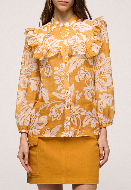 Блуза с рюшами LUISA SPAGNOLI