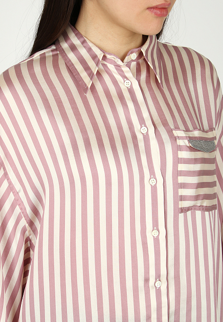 Рубашка BRUNELLO CUCINELLI  - Вискоза - цвет фиолетовый