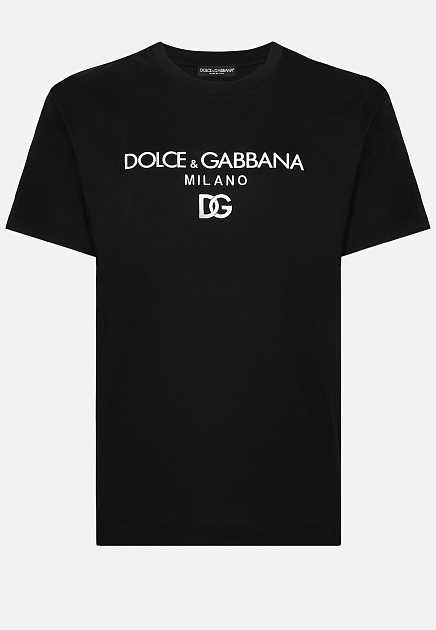 Футболка с вышитым логотипом  DOLCE&GABBANA