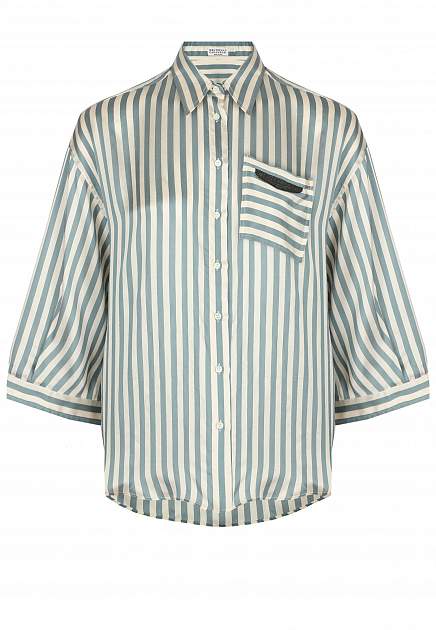 Рубашка из шёлковой вискозы BRUNELLO CUCINELLI